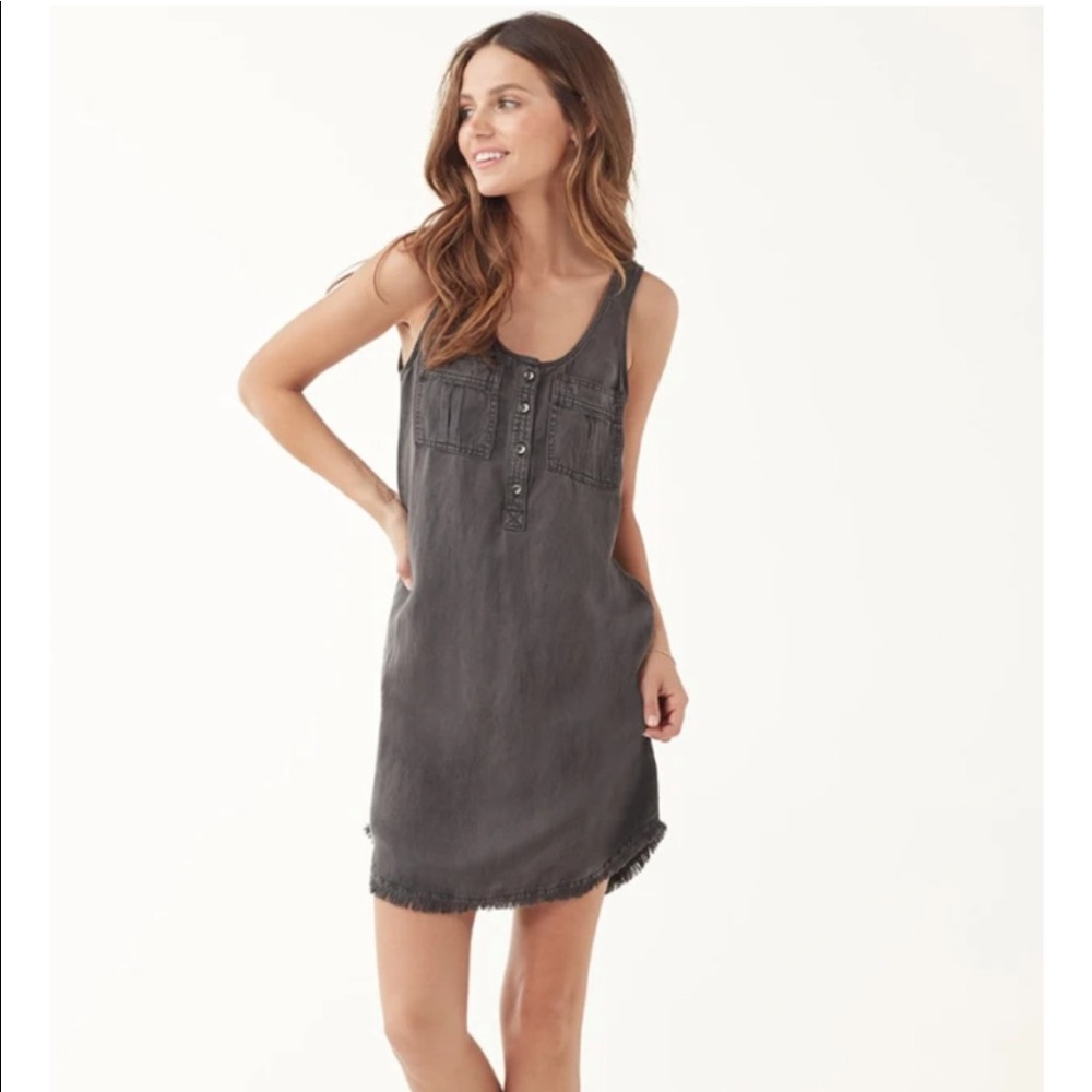 Splendid Gray Sleeveless Scoop Neck Sundress
